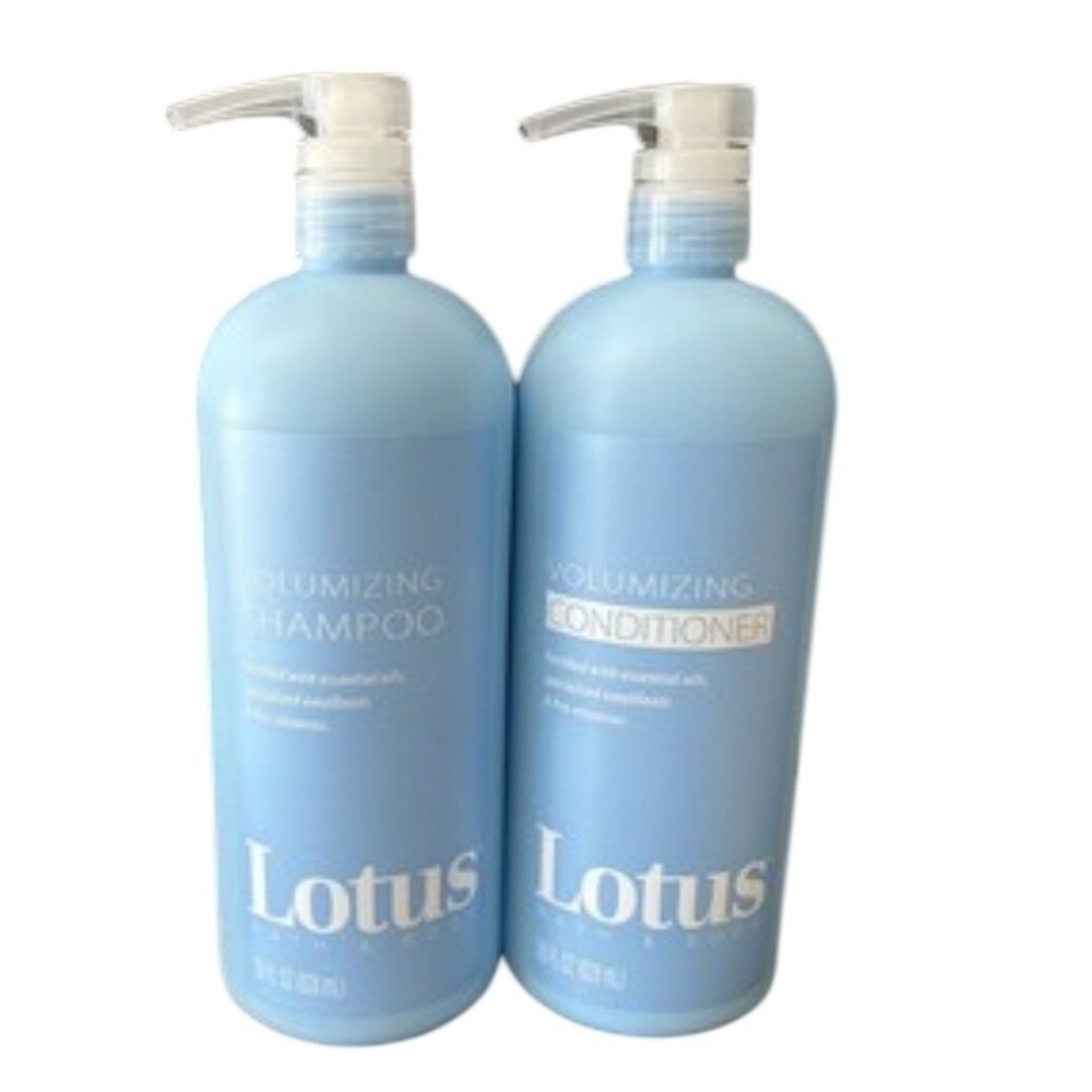 Lotus Bath & Body Volumizing‎ Shampoo Conditioner Set 28 Fl Oz Each